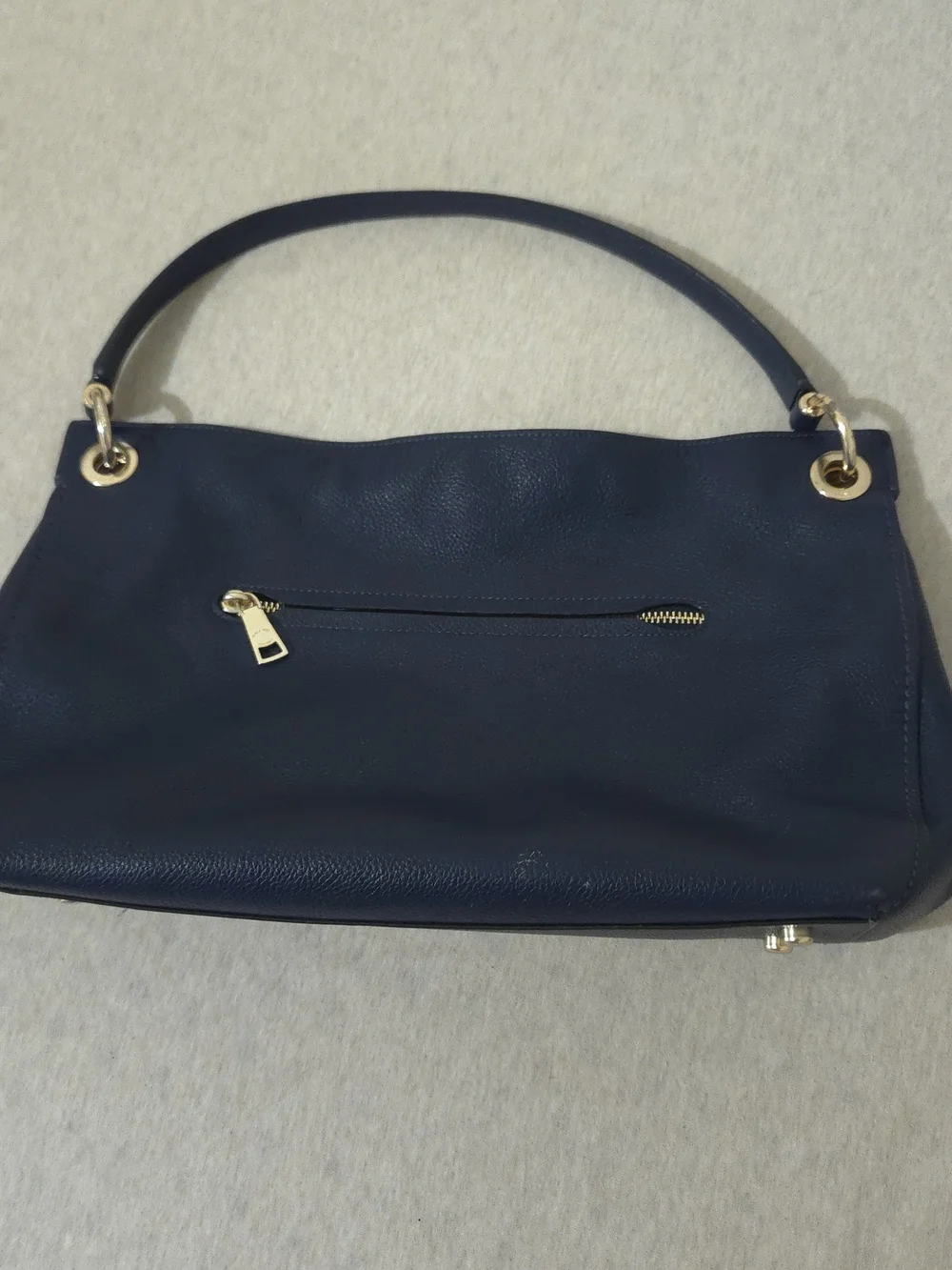 Coach Navy Leather Shoulder Bag